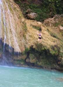 waterfall jump