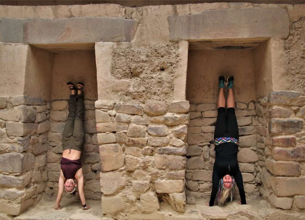 handstands in Inca Ruins