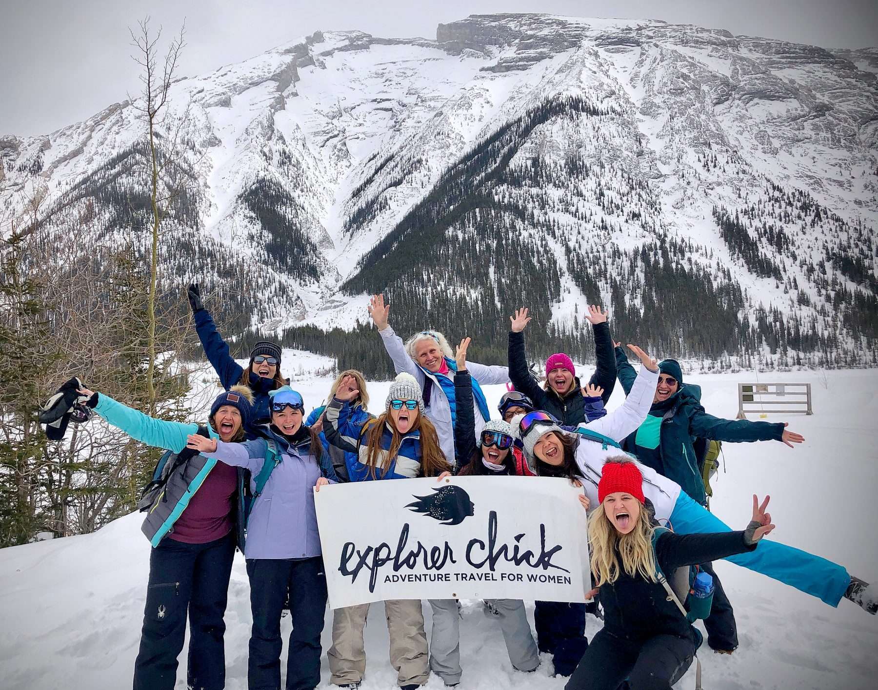 Banff winter womens adventure tour