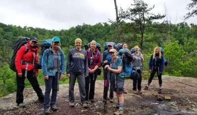 backpacking women group red river gorge