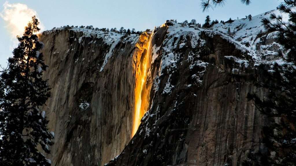 firefall yosemite national park photo