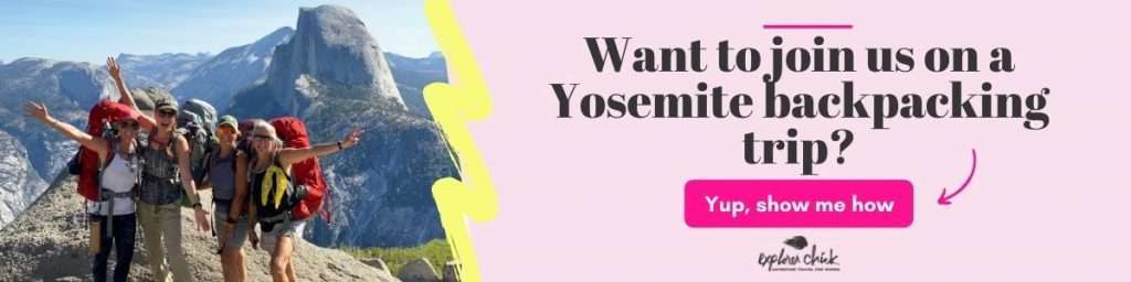 women's hiking trip in yosemite